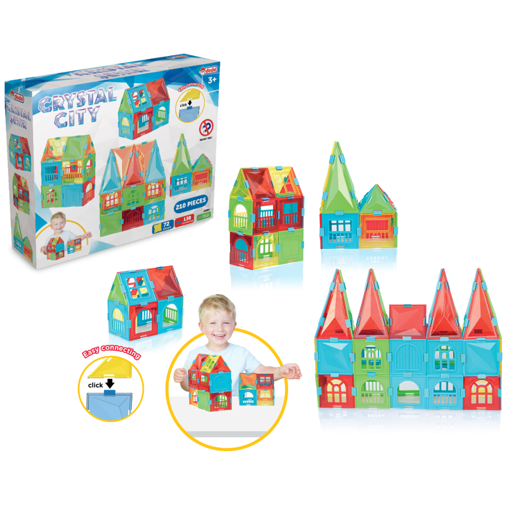 Set de constructie, Dede, Crystal City, 210 piese