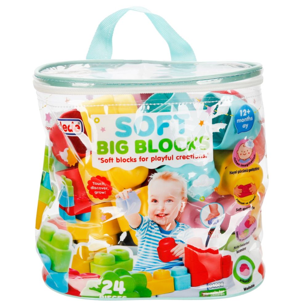 Set de constructie, Dede, Soft Maxi Blocks, 24 piese