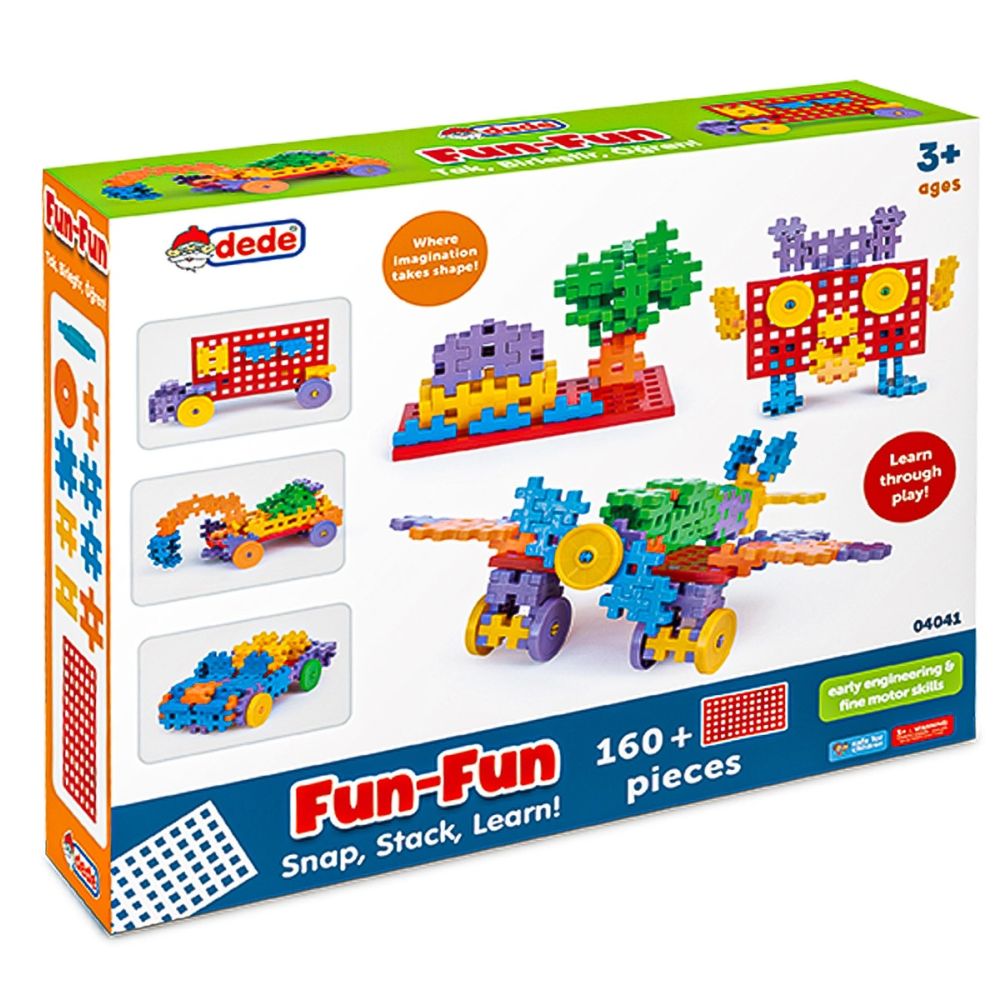 Set de constructie, Dede, Fun-Fun Puzzle, 160 piese
