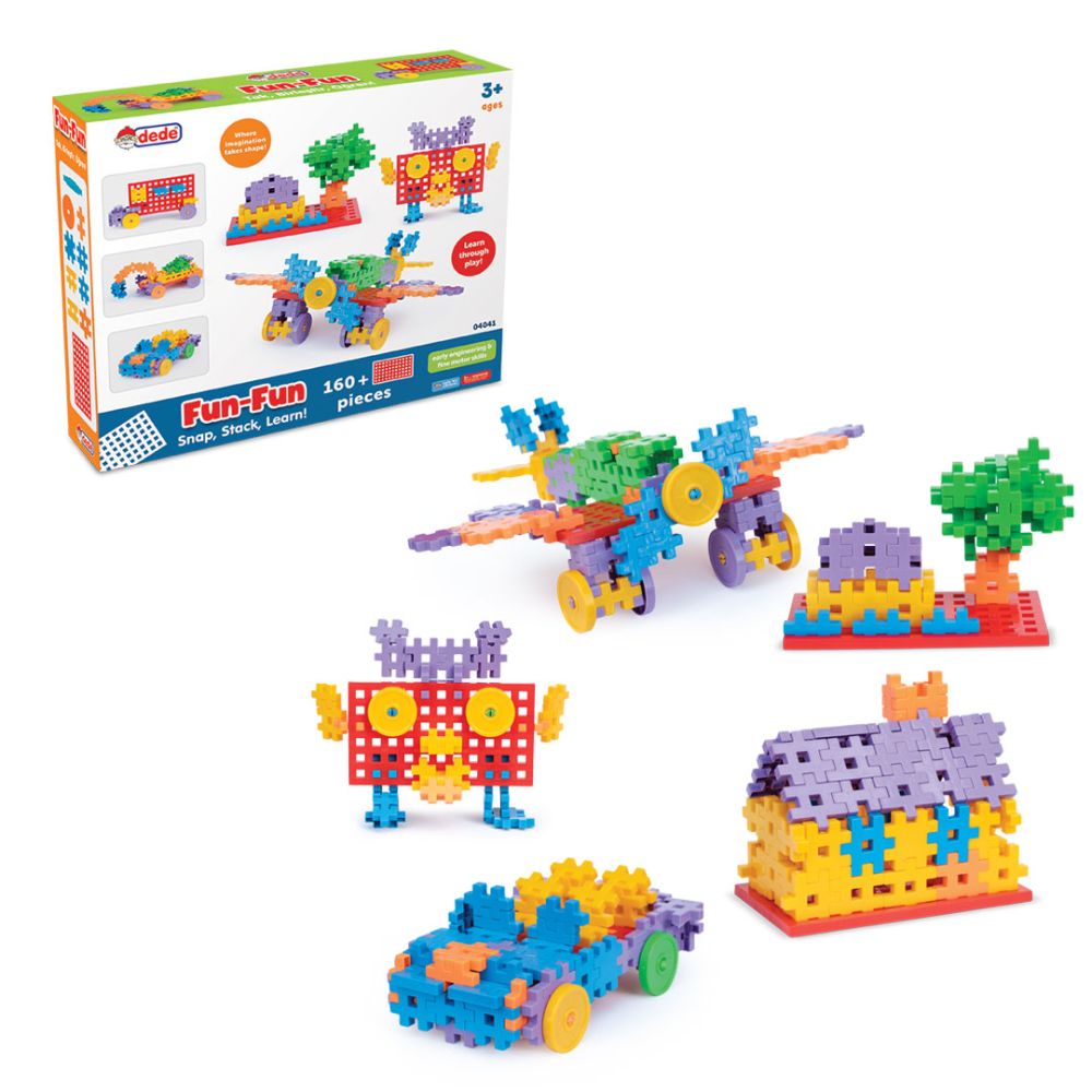 Set de constructie, Dede, Fun-Fun Puzzle, 160 piese