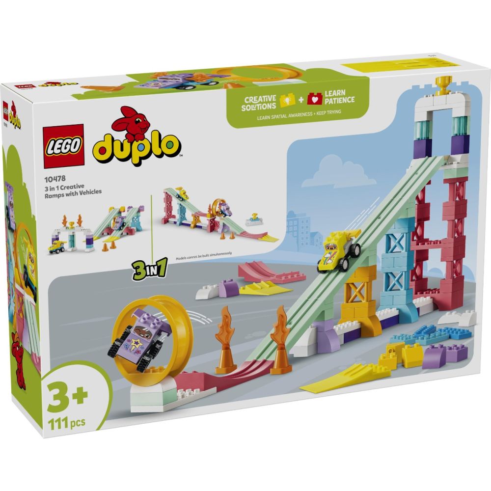 LEGO® DUPLO - Rampe creative cu vehicule 3 in 1 (10478)
