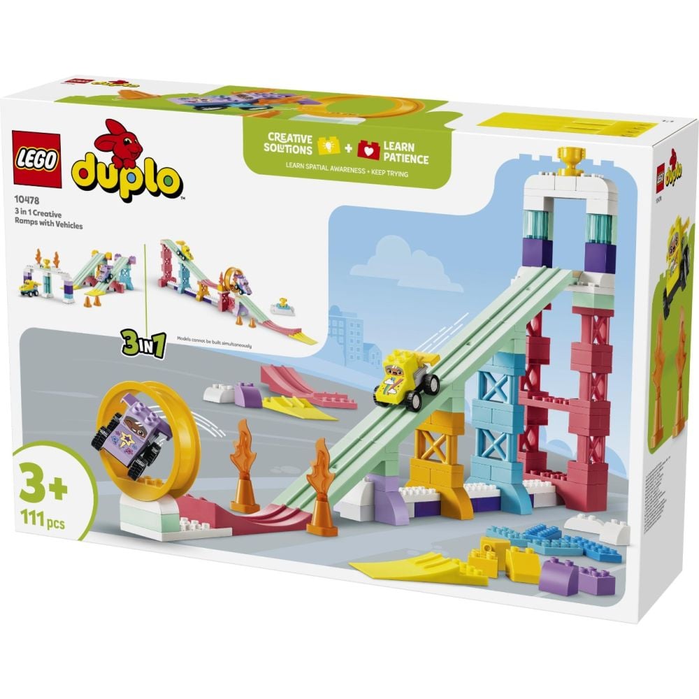 LEGO® DUPLO - Rampe creative cu vehicule 3 in 1 (10478)