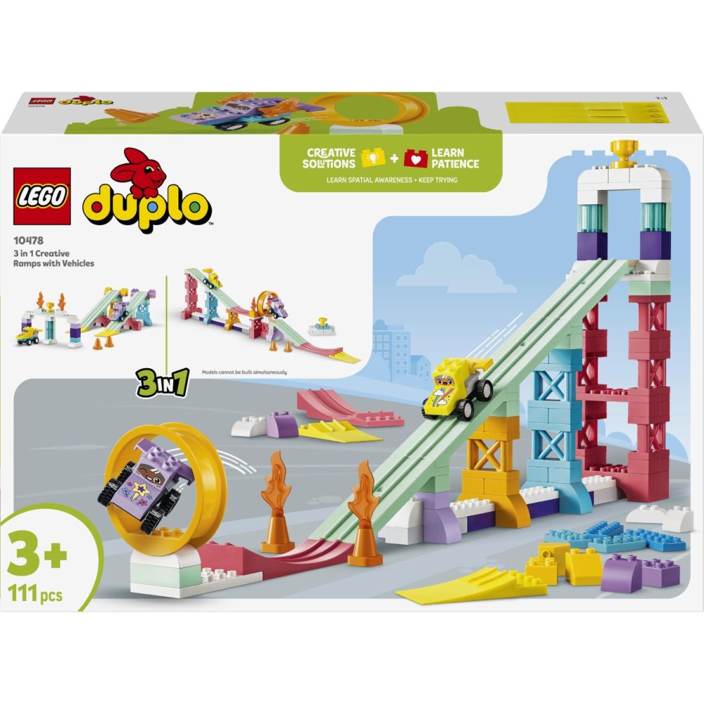 LEGO® DUPLO - Rampe creative cu vehicule 3 in 1 (10478)