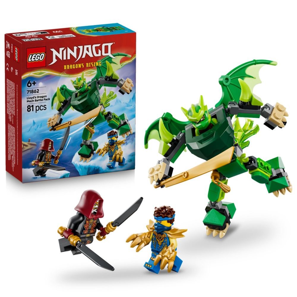LEGO® Ninjago - Pachet de lupta cu robotul dragon al lui Lloyd (71862)