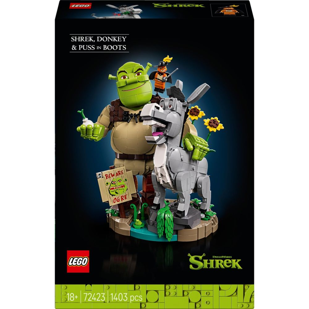 LEGO® Shrek - Shrek, Magarusul si Motanul incaltat (72423)