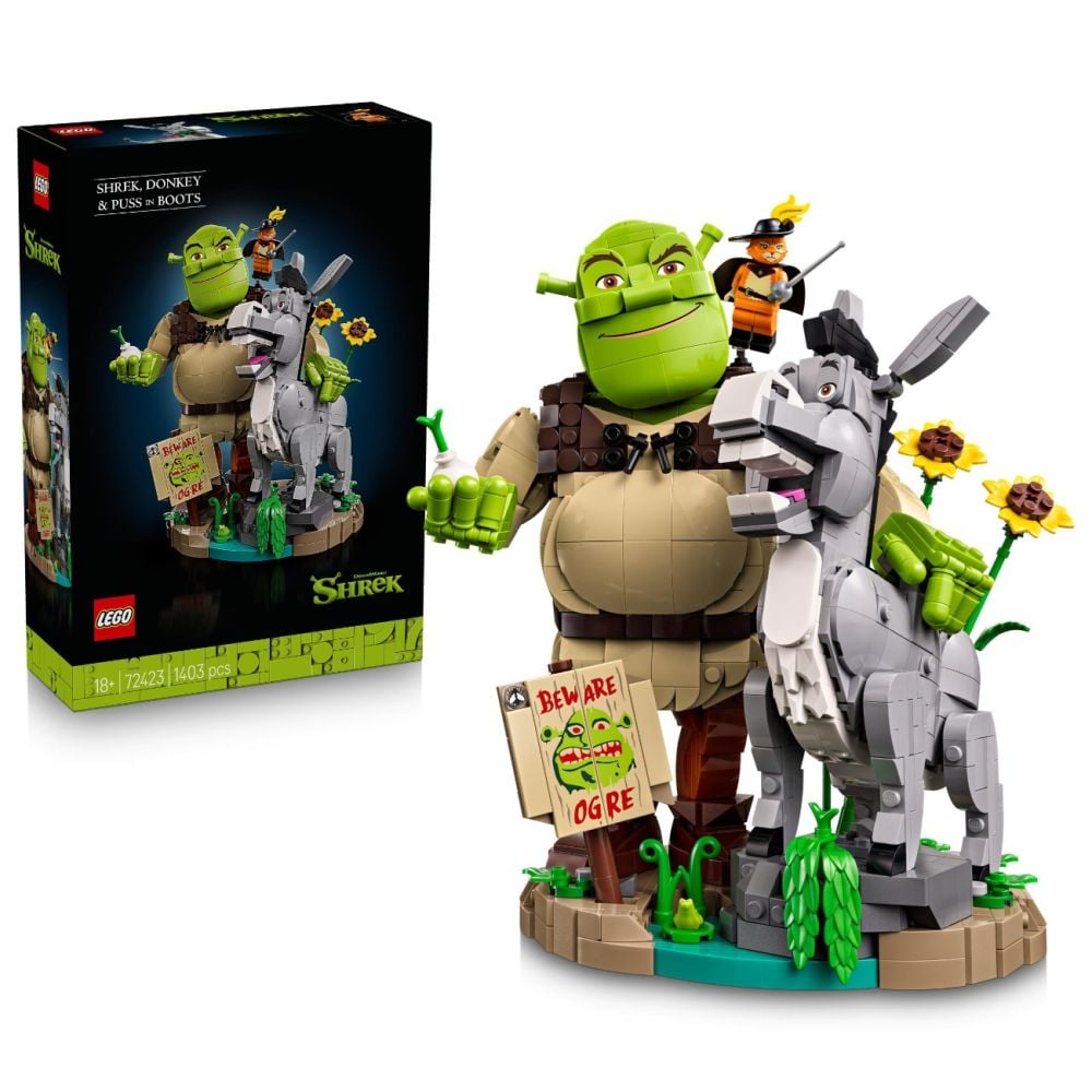 LEGO® Shrek - Shrek, Magarusul si Motanul incaltat (72423)