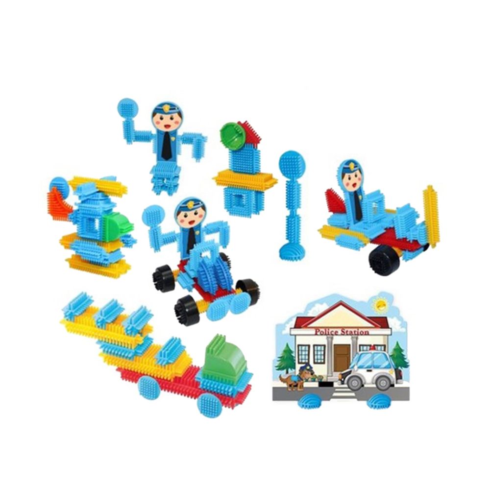Set de constructie, Dede, Cactus Blocks, Statie de Politie, 55 piese
