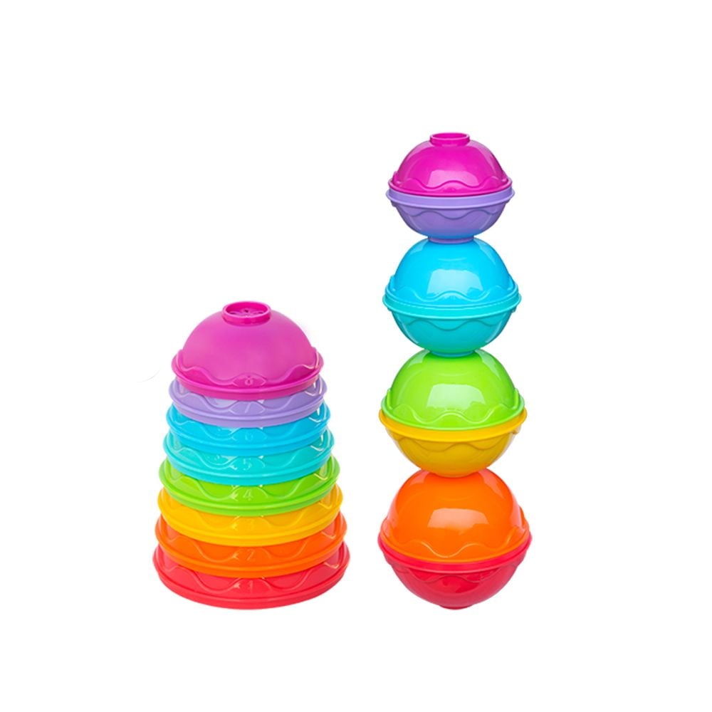 Jucarie de sortare si stivuire, Dede, Ball Mini Tower, 8 piese
