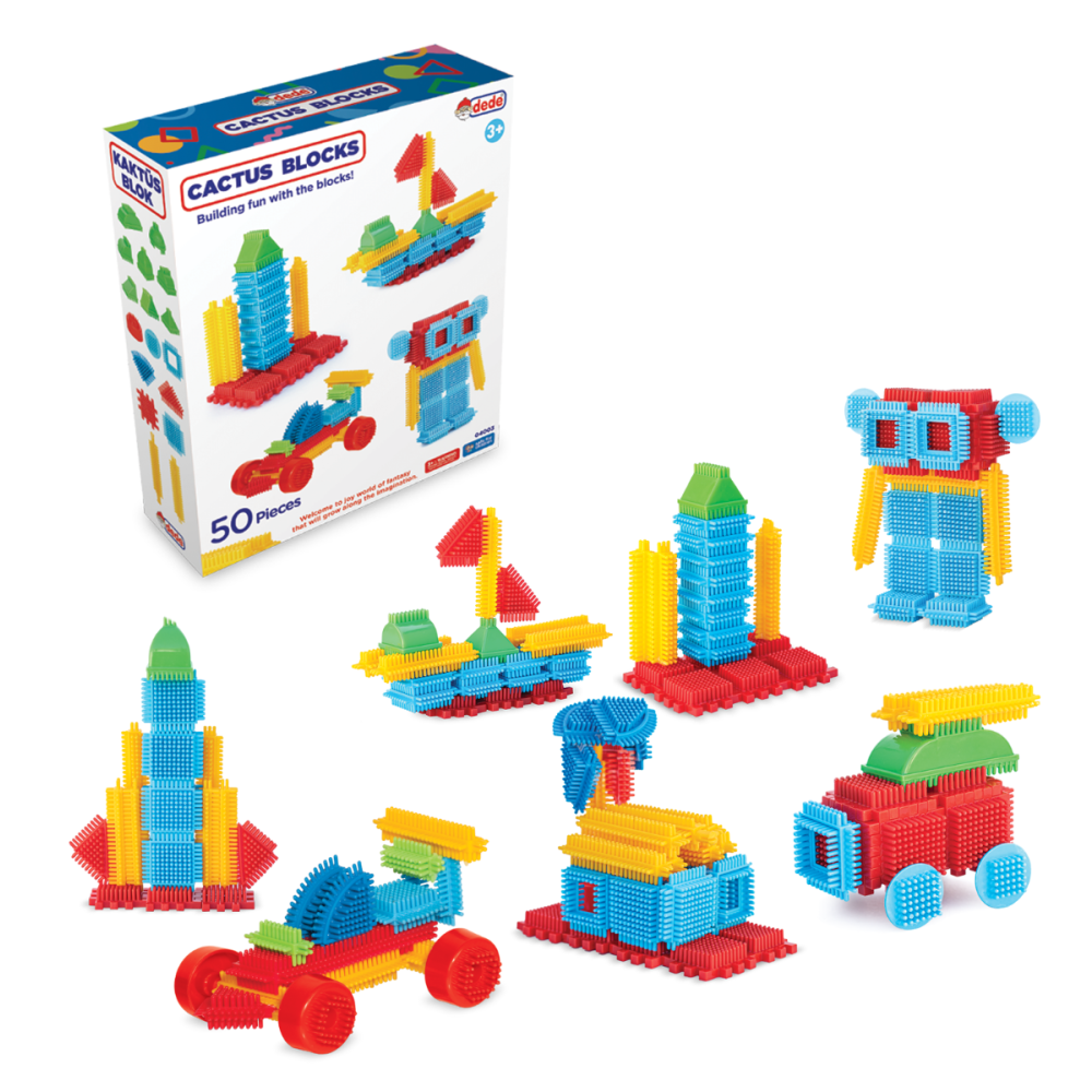 Set de constructie, Dede, Cactus Blocks, 50 piese