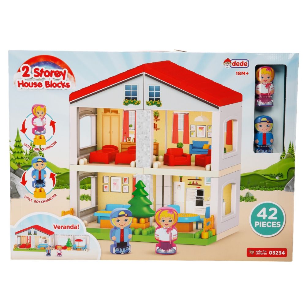 Set de constructie, Dede, 2 Storey House Blocks, 42 piese