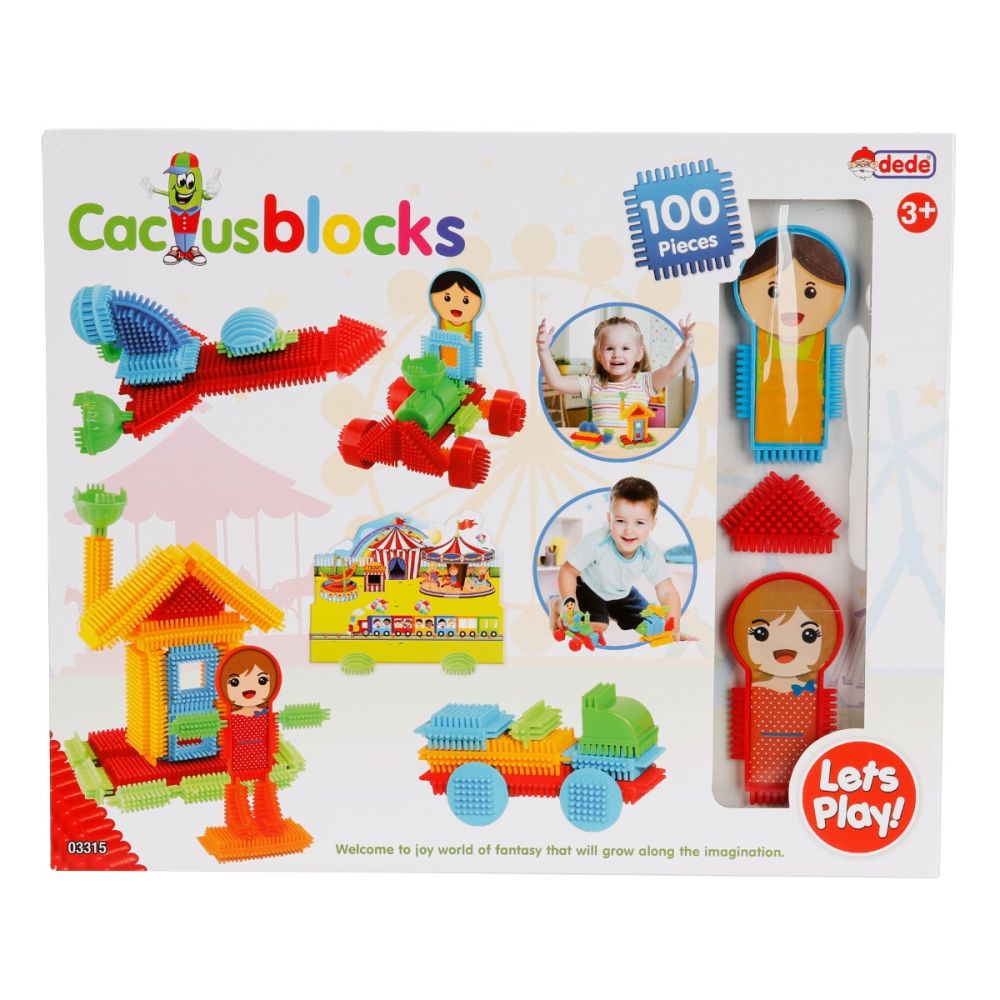 Set de constructie, Dede, Cactus Blocks, 100 piese