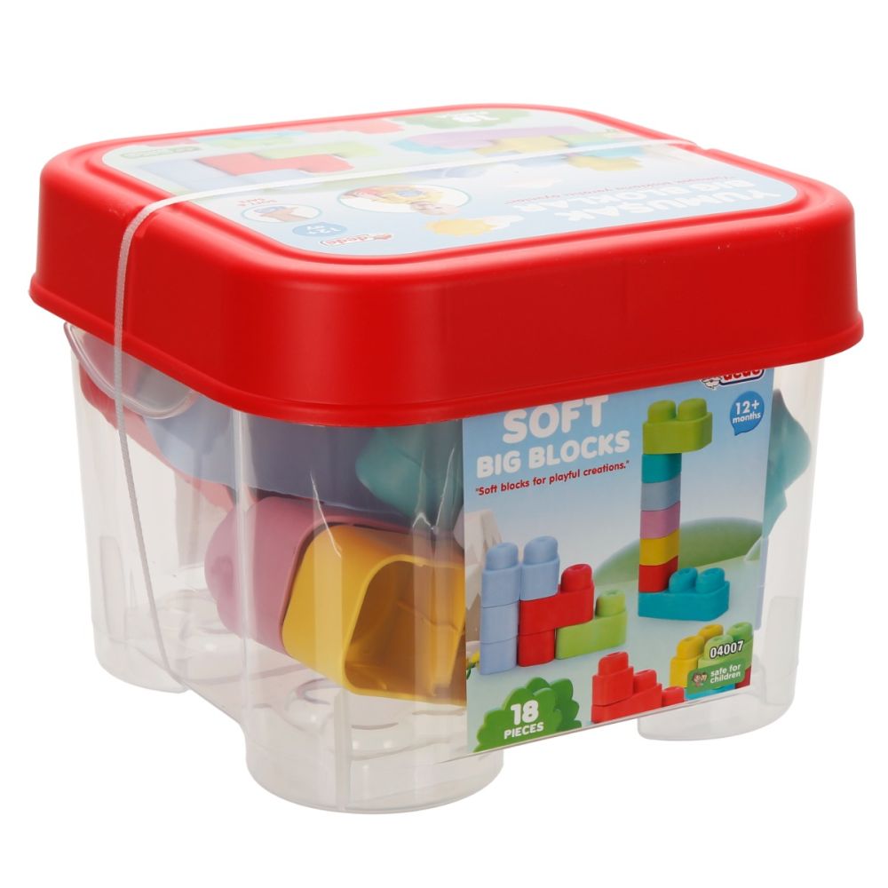 Set de constructie, Dede, Soft Big Blocks, 18 piese