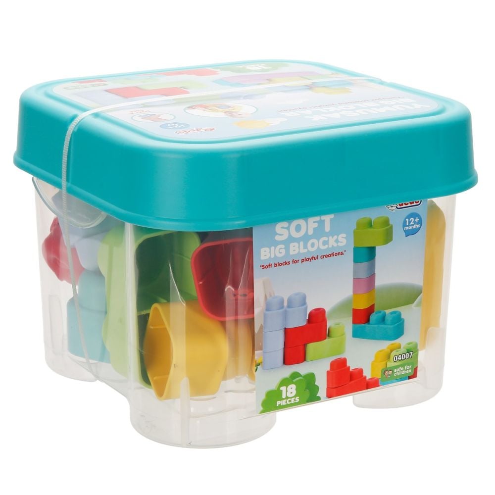 Set de constructie, Dede, Soft Big Blocks, 18 piese