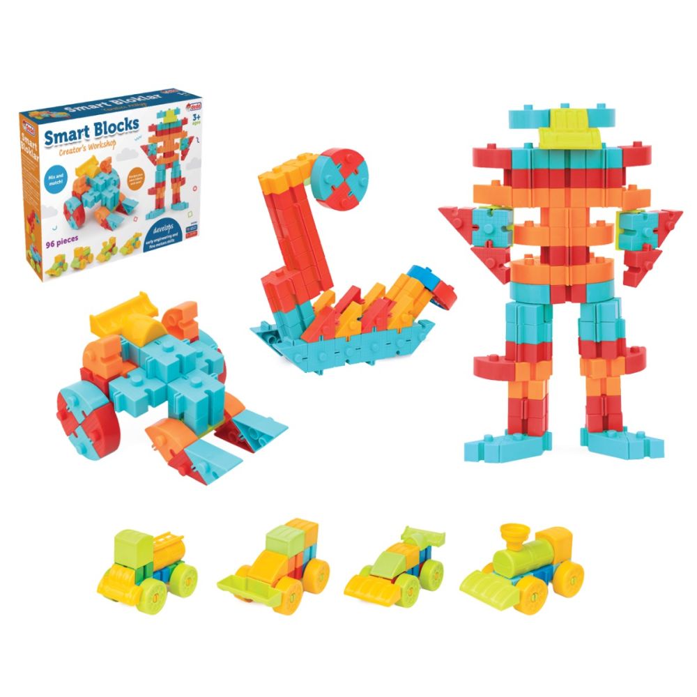Set de constructie, Dede, Smart Blocks, 96 piese