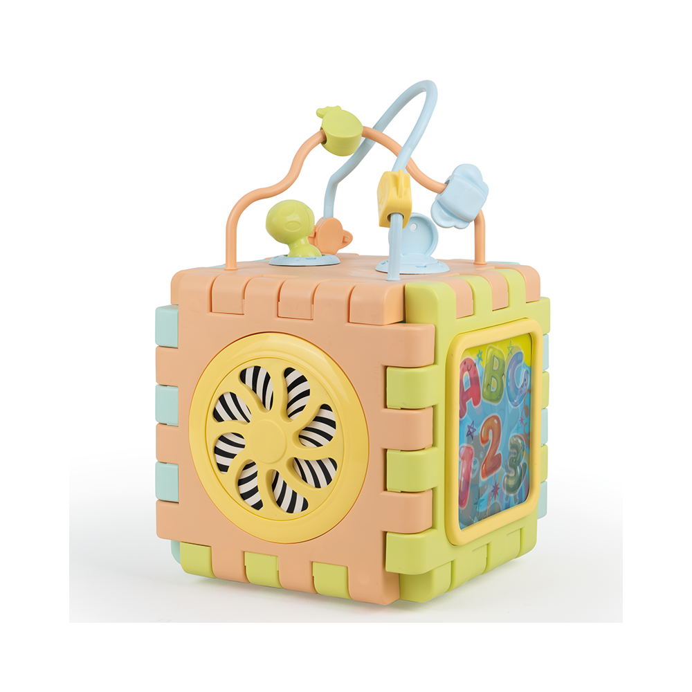 Cub 2 in 1 cu activitati, Dolu, Pastel