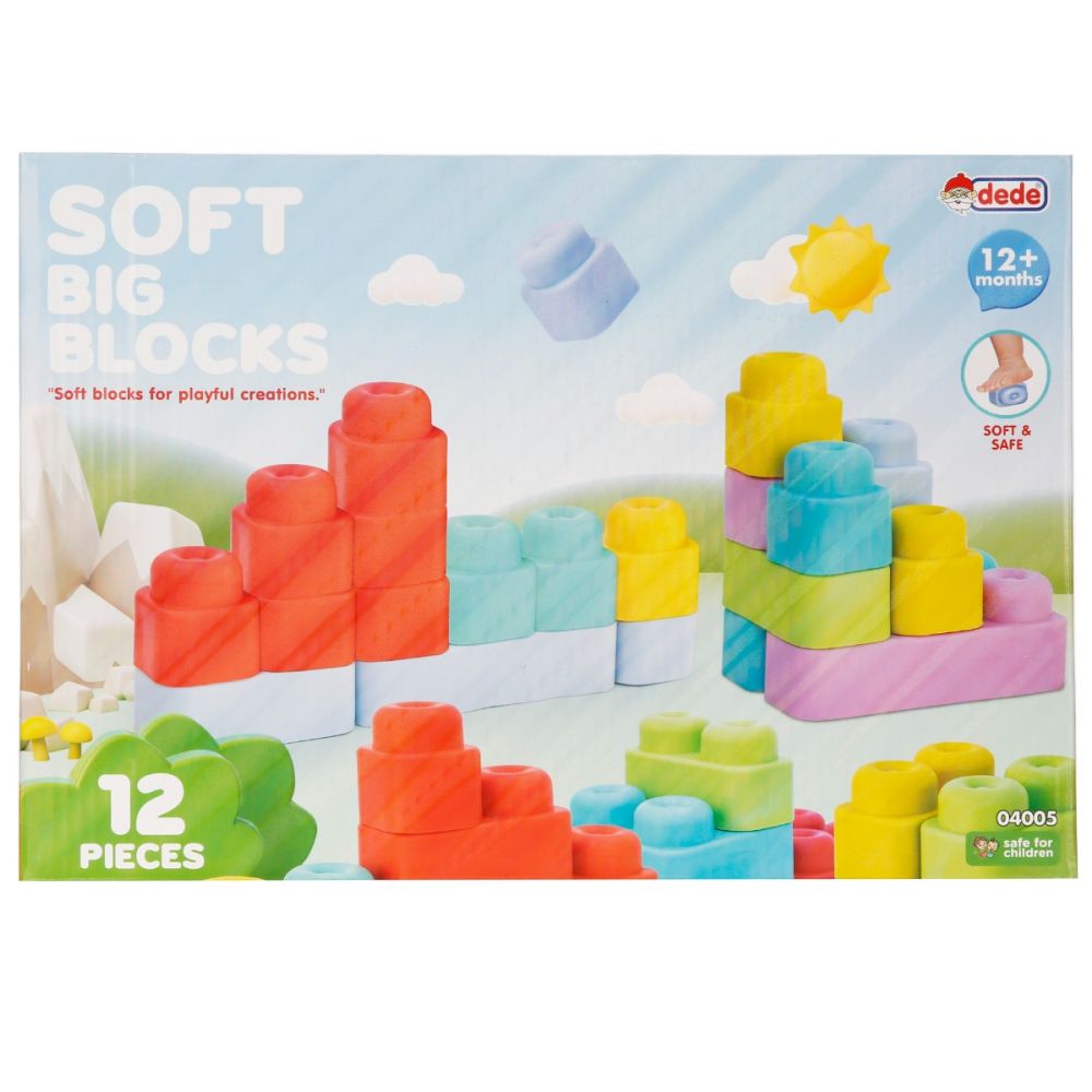 Set de constructie, Dede, Soft Big Blocks, 12 piese
