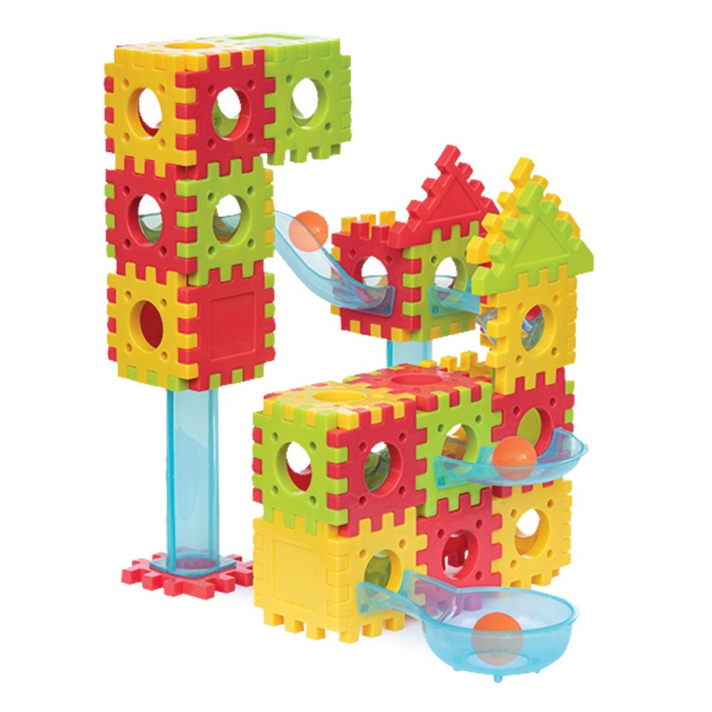 Set blocuri de constructie si bila, Dede, 70 piese