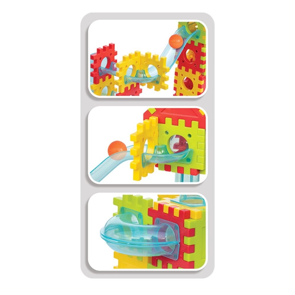Set blocuri de constructie si bila, Dede, 70 piese