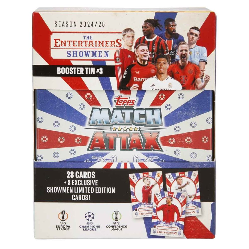Set cartonase in cutie metalica Topps, UEFA Match Attax 2024-2025, Showmen