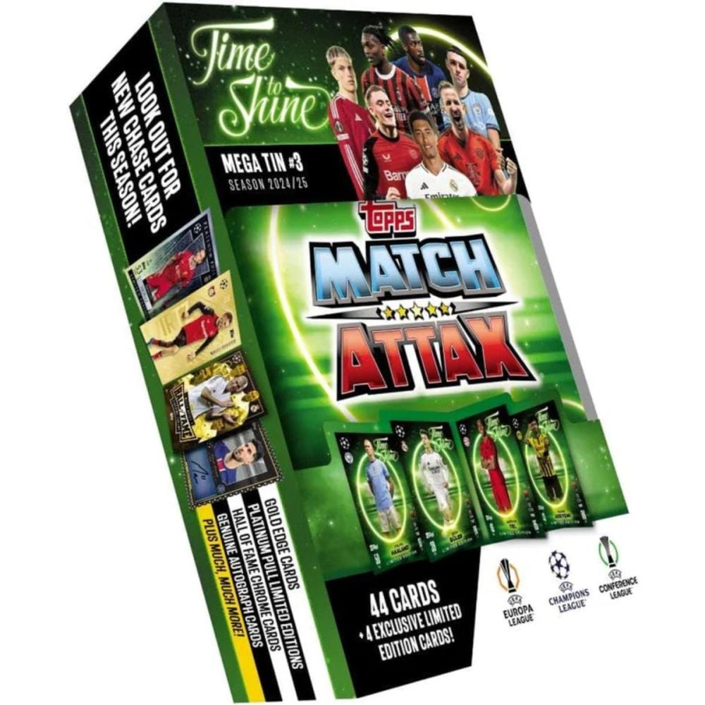 Cutie metalica cu 48 carti, Topps, UEFA Match Attax 2024-2025