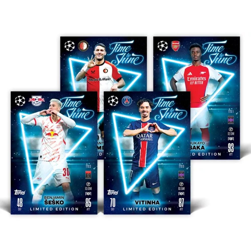 Cutie metalica cu 48 carti, Topps, UEFA Match Attax 2024-2025