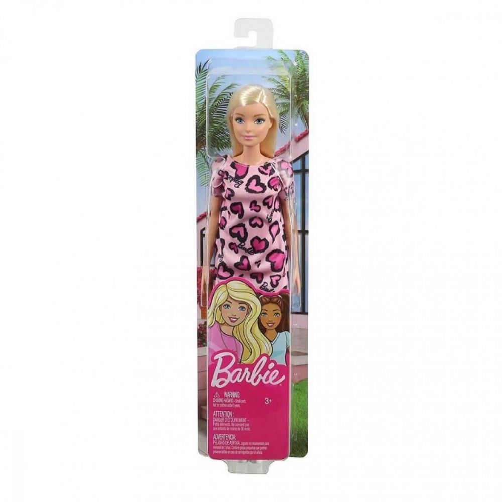 Papusa Barbie Clasic cu rochie roz, GHW45
