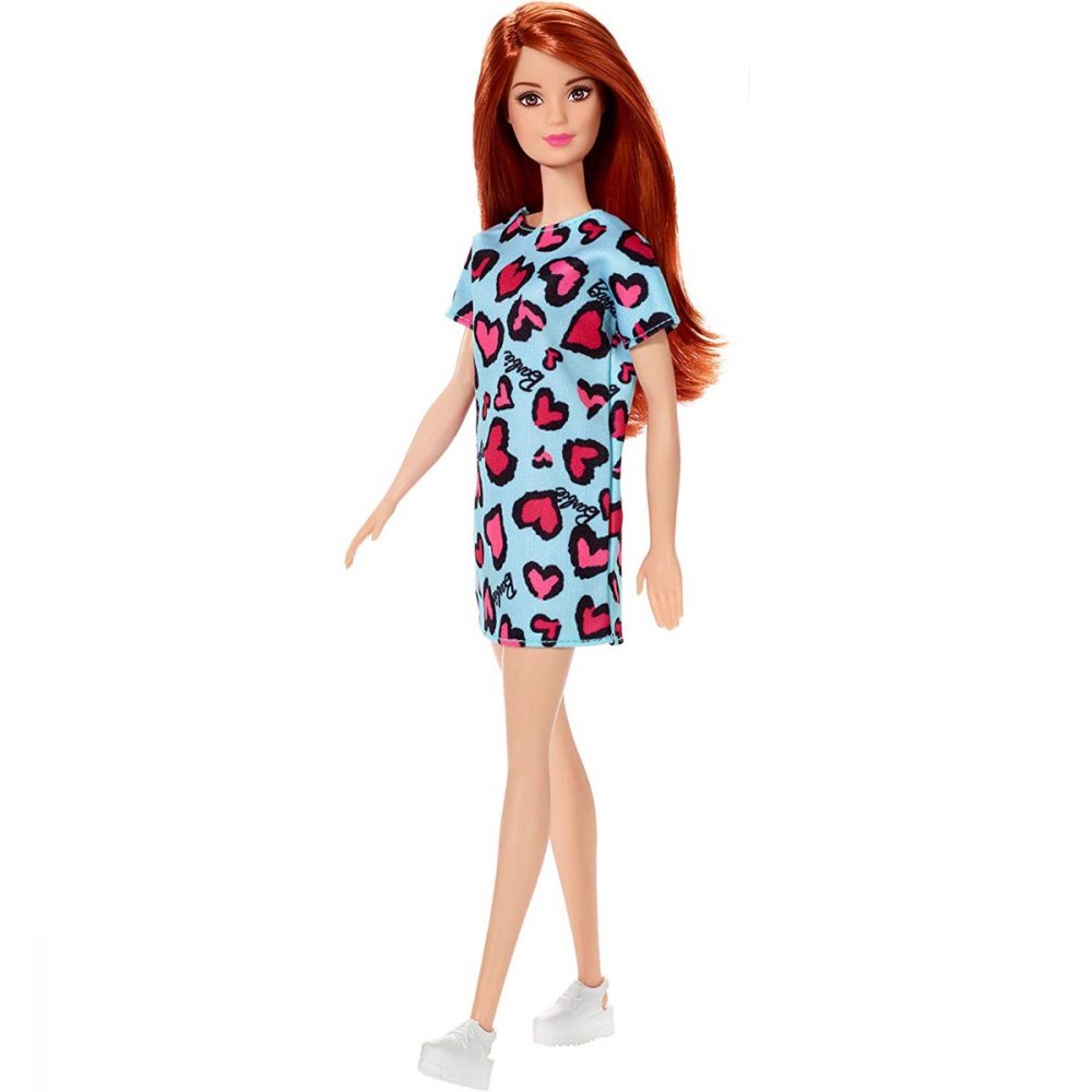 Papusa Barbie Clasic cu rochie bleu, GHW48