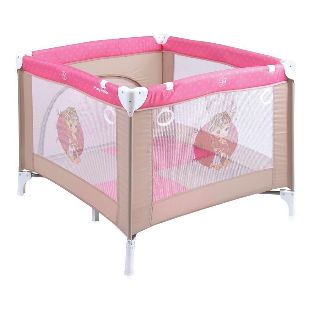 Tarc copii Lorelli Classic Play Station - Beige & Rose Princess