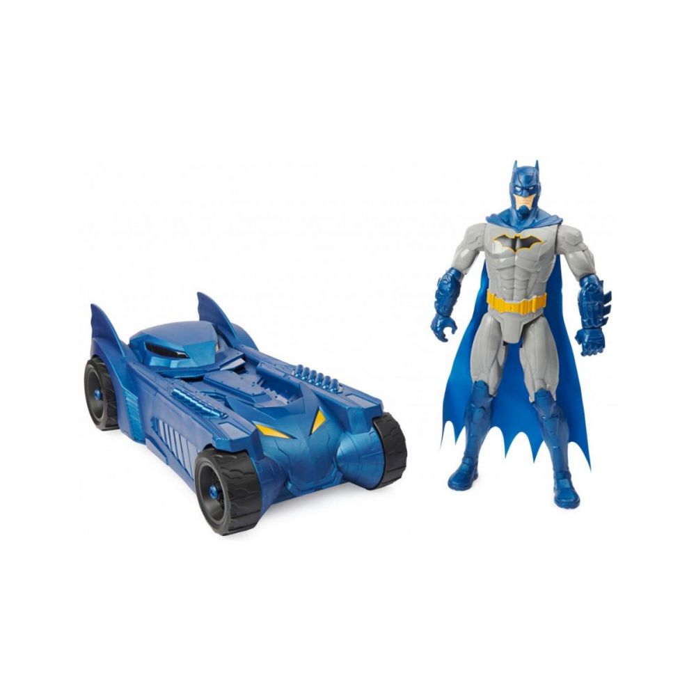 Masinuta cu figurina Tactical Batman, Batmobile, 30 cm