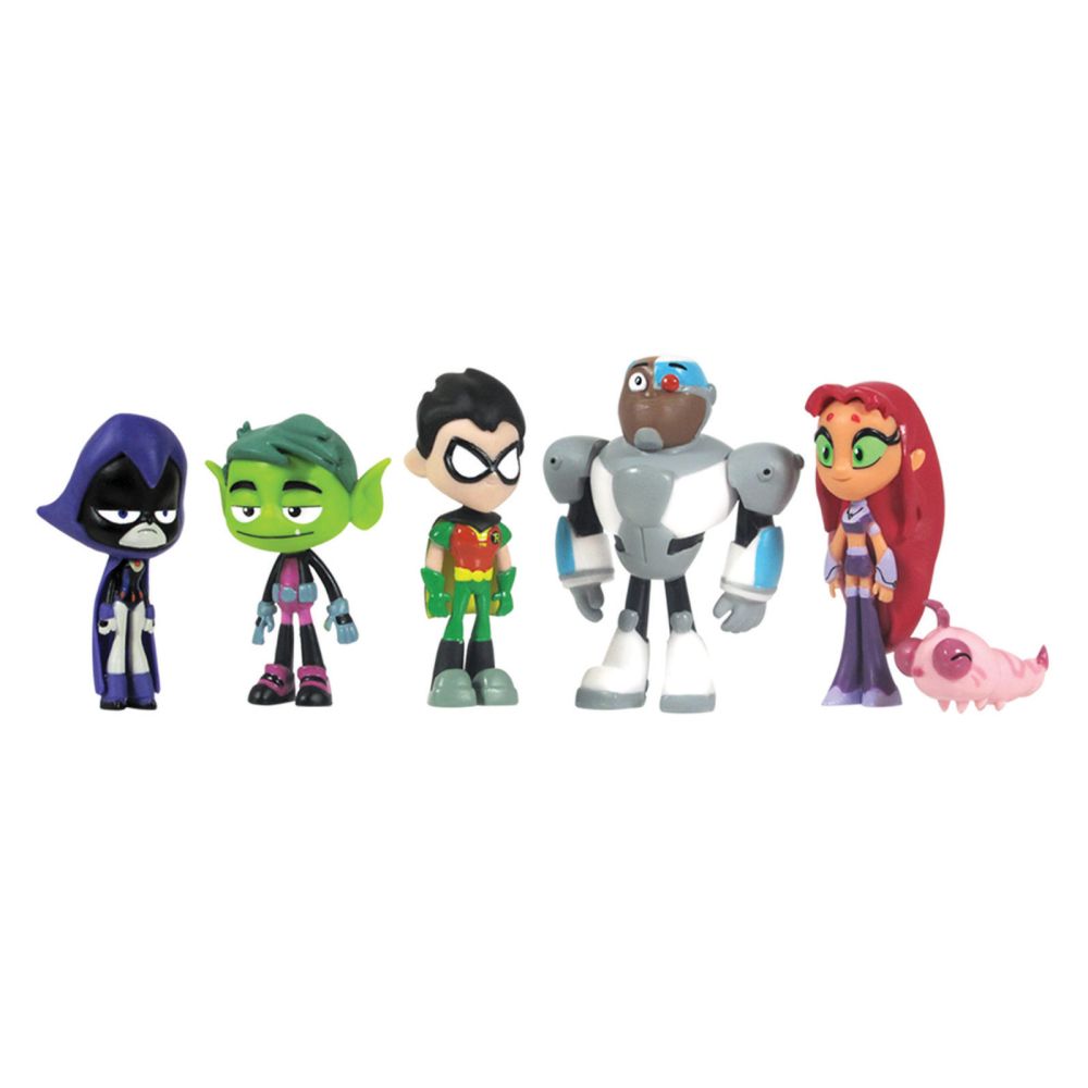 Set Figurine Teen Titans, 5 cm, 6 buc
