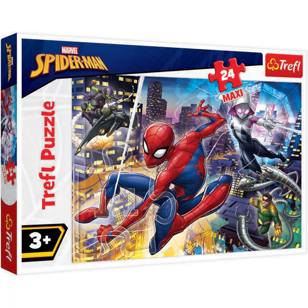 Puzzle Maxi Trefl, Neinfricatul Spiderman, 24 piese