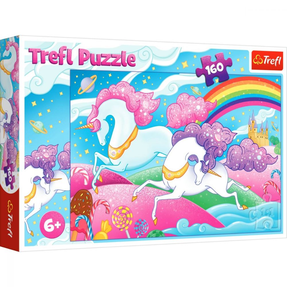 Puzzle Trefl 160 piese, Unicorni in galop