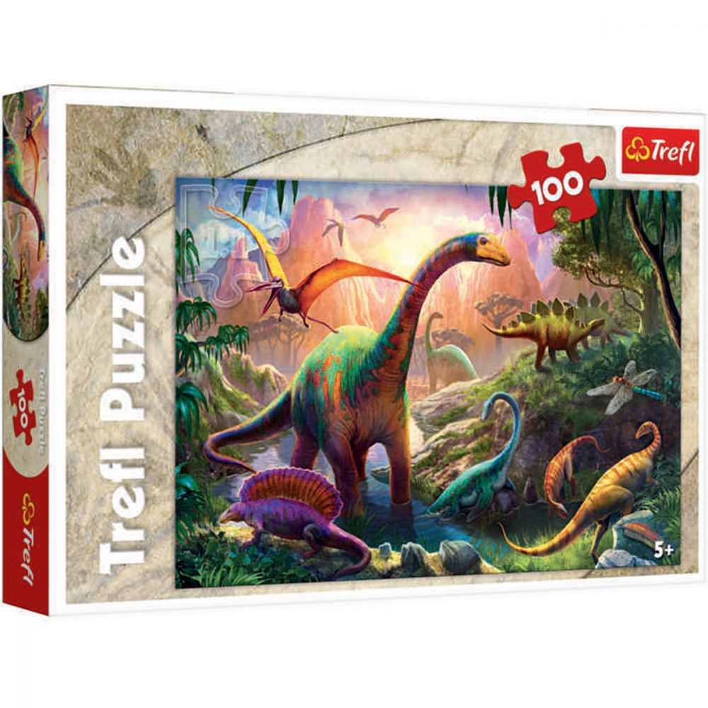 Puzzle Trefl, Tinutul dinozaurilor, 100 piese