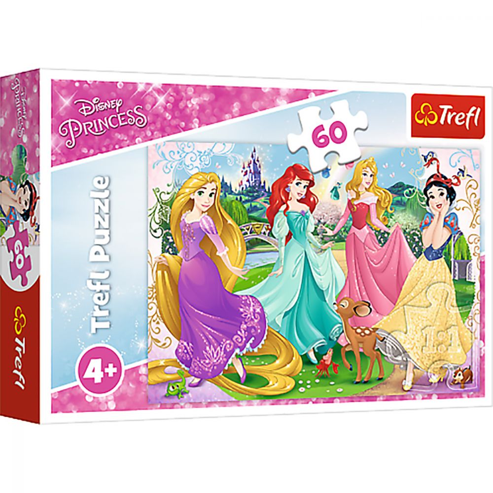 Puzzle Trefl, Disney Princess, Printesele favorite, 60 piese