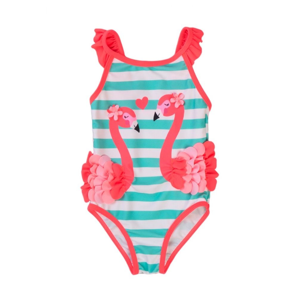 Costum de baie cu design aplicat Flamingo Minoti Tg Swim
