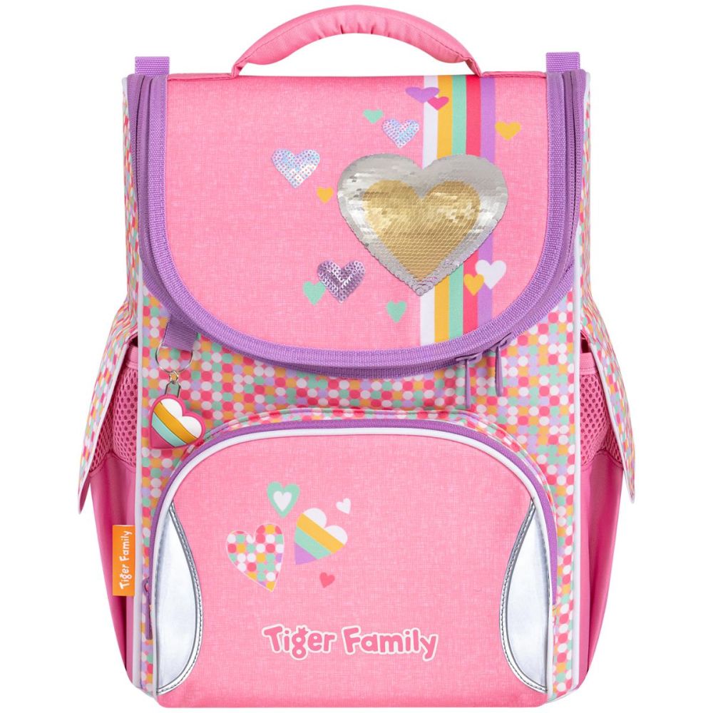 Ghiozdan neechipat, Tiger Family, Nature Quest, Pink Amour | Noriel