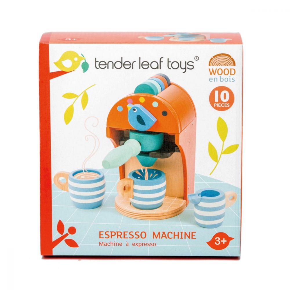 Set de joaca, Aparat pentru espresso din lemn, Espresso Machine, Tender Leaf Toys