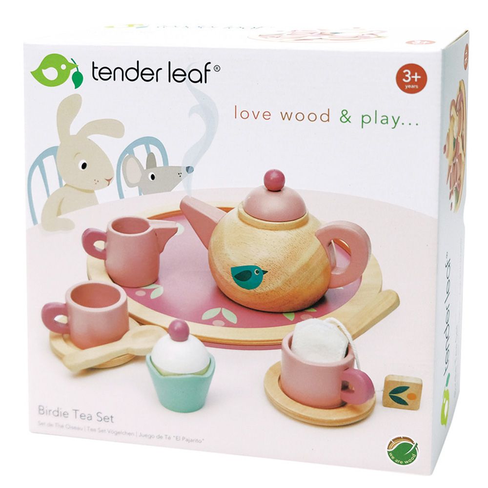 Set pentru servit ceai din lemn premium, Tender Leaf Toys, 8 piese