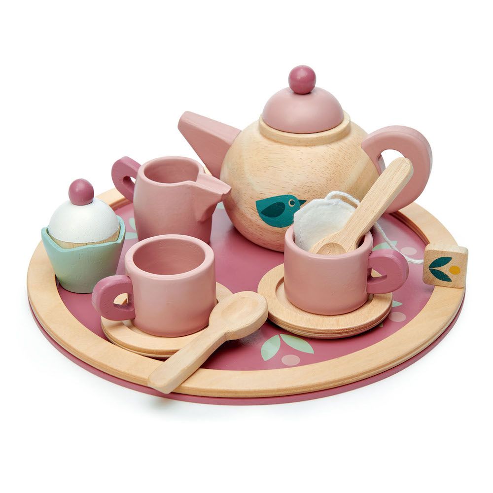 Set pentru servit ceai din lemn premium, Tender Leaf Toys, 8 piese