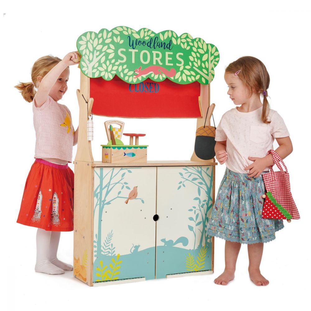 Set de joaca, Magazin cu teatru de marionete, din lemn, Tender Leaf Toys