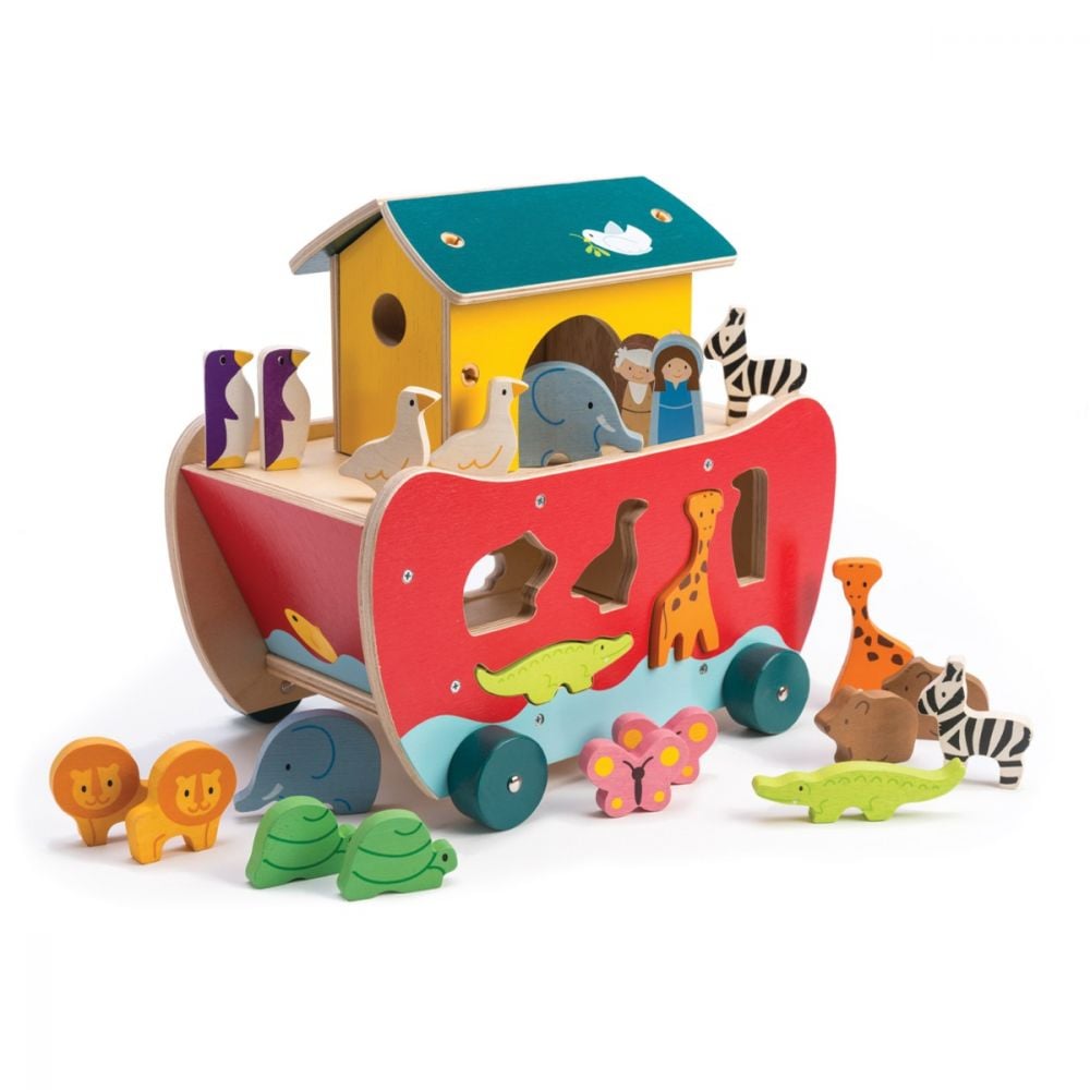 Set de joaca din lemn Tender Leaf Toys, Arca lui Noe, 23 piese