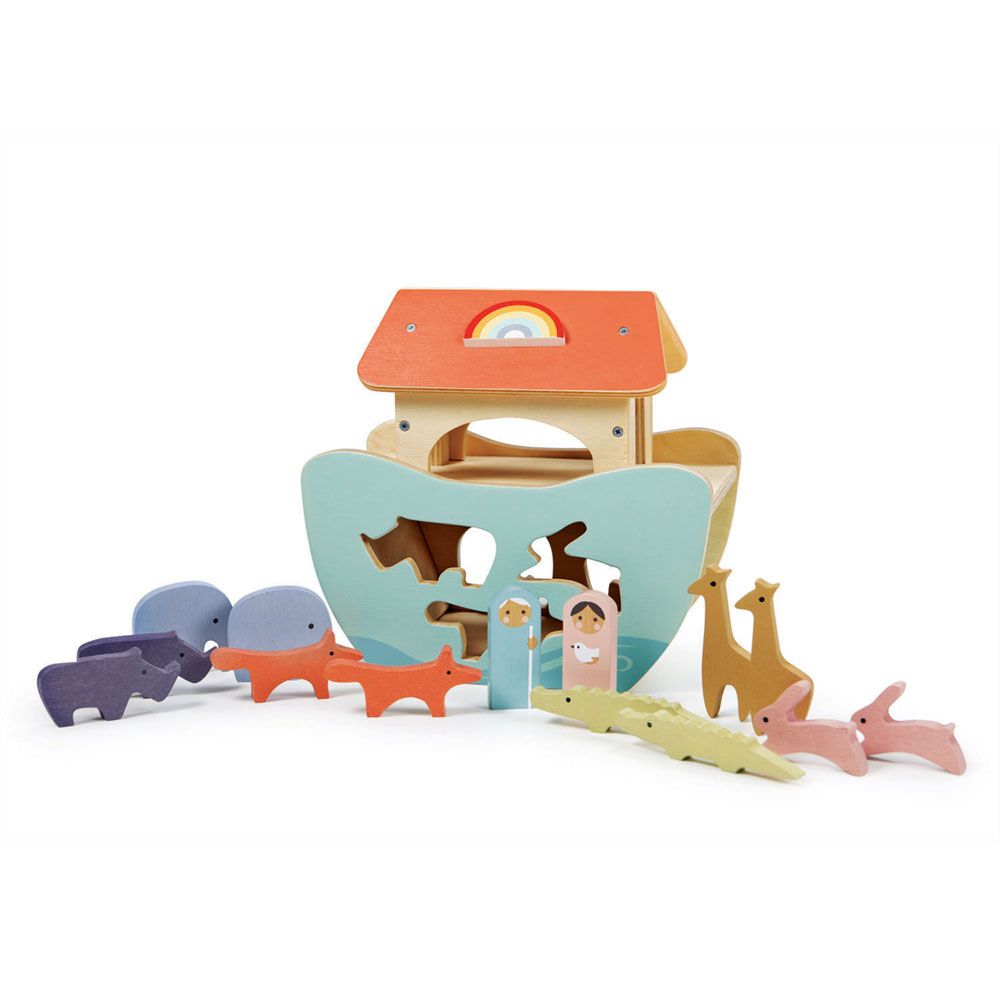 Arca lui Noe din lemn premium, Tender Leaf Toys