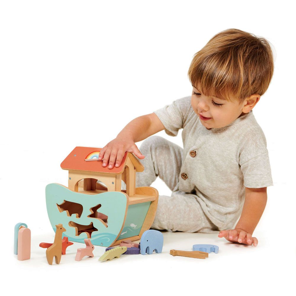 Arca lui Noe din lemn premium, Tender Leaf Toys