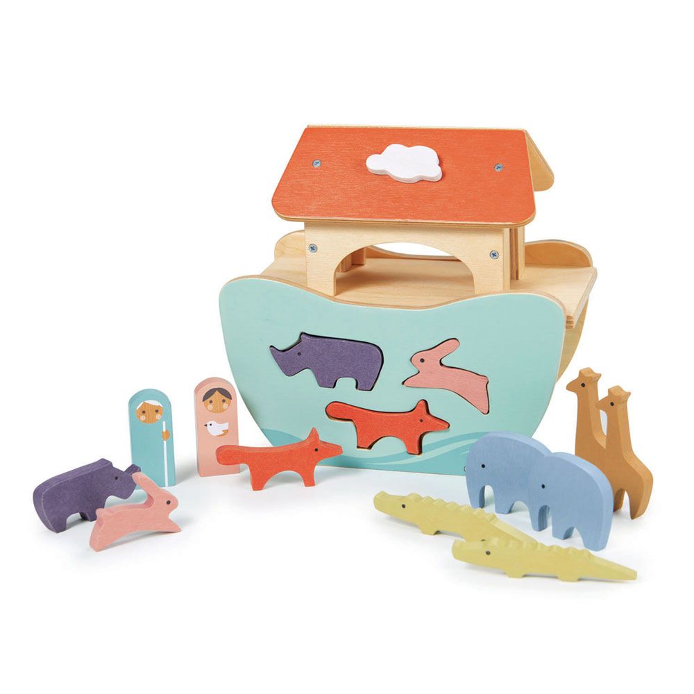 Arca lui Noe din lemn premium, Tender Leaf Toys