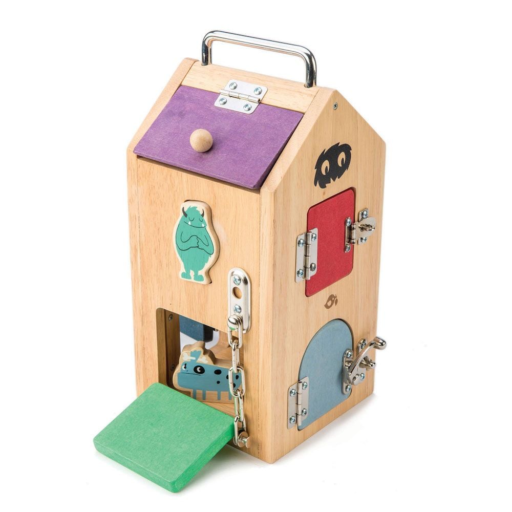 Monstruletii din cutia incuiata din lemn premium, Tender Leaf Toys