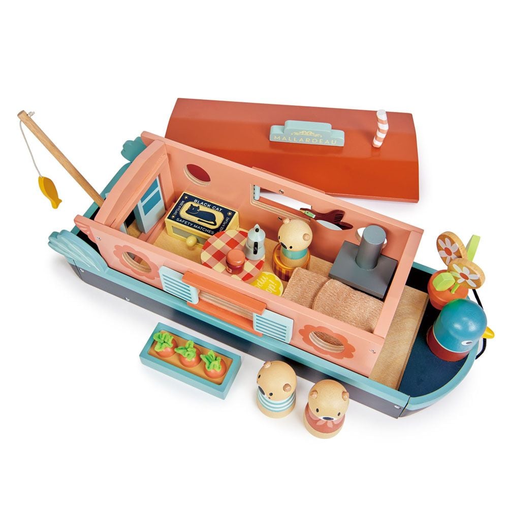 Barca familiei de vidre din lemn premium, Tender Leaf Toys