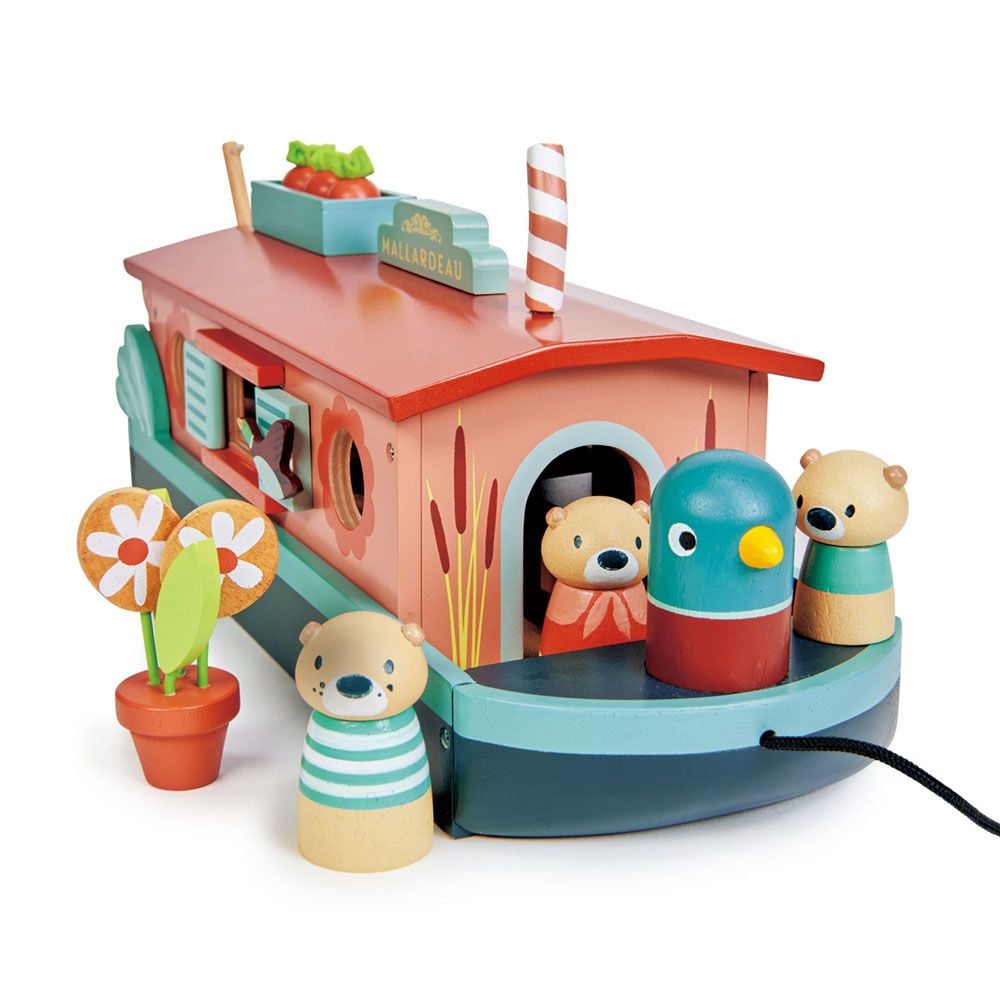 Barca familiei de vidre din lemn premium, Tender Leaf Toys