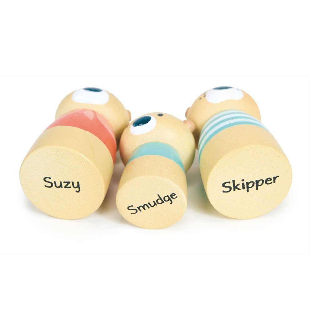 Barca familiei de vidre din lemn premium, Tender Leaf Toys