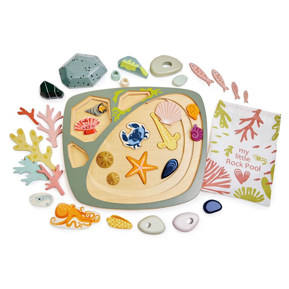 Colectia mea de pietre din lemn premium, Tender Leaf Toys