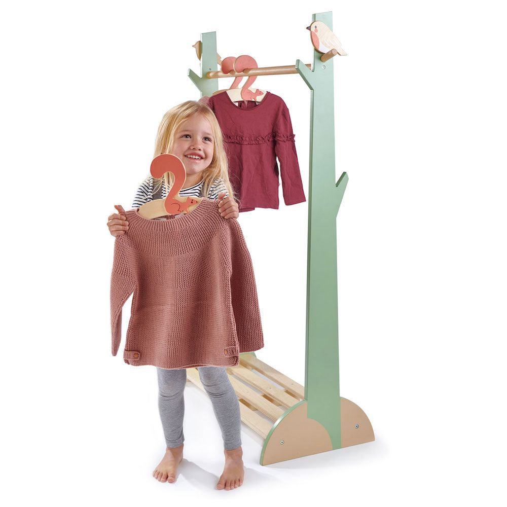 Cadru suport pentru haine din lemn premium, Tender Leaf Toys